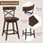 Mannan Swivel Solid Wood Counter Stool-2038692148