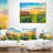 Sunset Meadow Landscape - Landscape Printed Throw Pillow