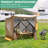 10x10ft Camping Gazebo Screen Tent, 5 Sided Pop-up Canopy Shelter with Mesh Windows-105123213