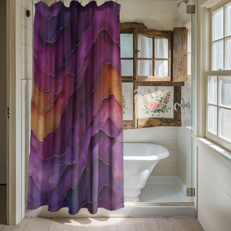 Mauve antique - Rideau de douche Premium, H 74 po x l 71 po
