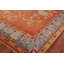 Tapis oriental orange en laine à motif art déco 8 x 10