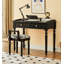 Black Retro Desk with Two Drawers