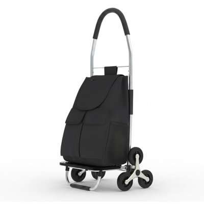Chariot pliant avec sac amovible de 56 l, chariot utilitaire d'escalier avec capacité de 150 lb, chariot d'épicerie pliable léger avec roulettes pour le rangement de la lessive de voyage