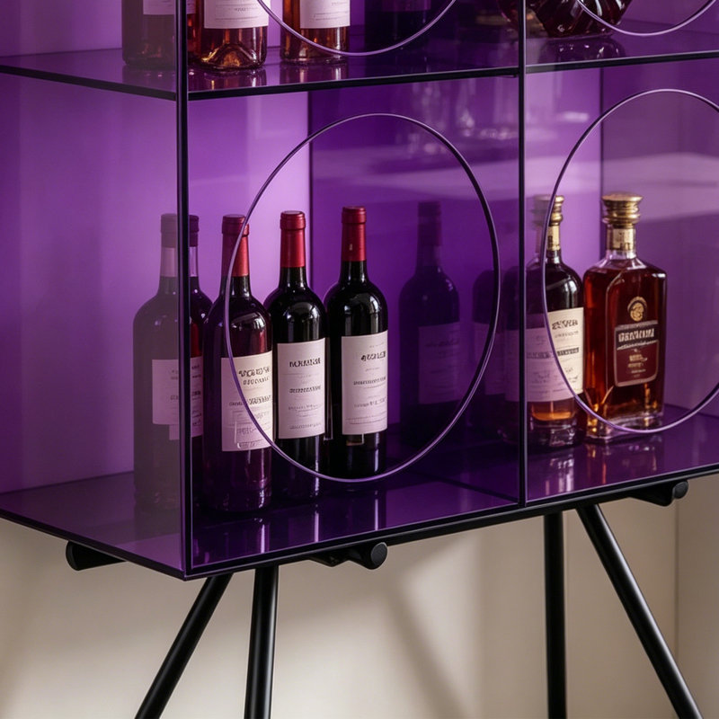 Multifunctional Art Acrylic Bookcase, Purple
