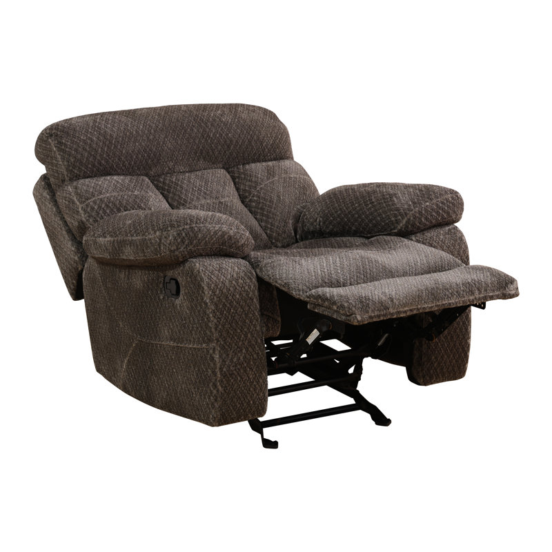 Fauteuil inclinable simple brun avec tissu antibactérien et anti boulochage, réglable manuellement à 110-115 ° pour s'allonger