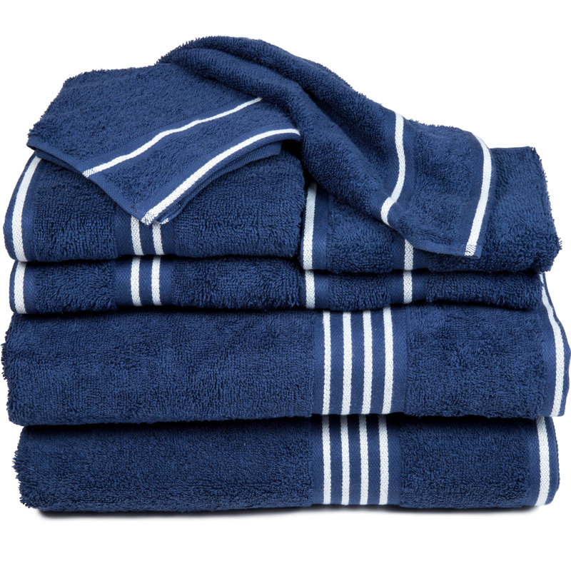Ensemble de serviettes 8 pièces Plymouth Home - Accessoires de salle de bain en coton avec 2 serviettes de bain, 2 serviettes à main, 2 débarbouillettes et 2 débarbouillettes