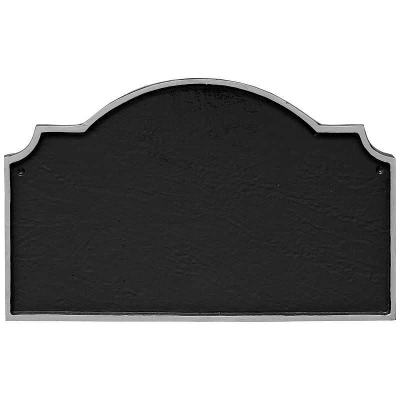 Plaque signalétique d'adresse sur deux lignes Vanderbilt, Oui, Noir / argent