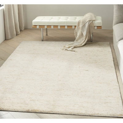 Calvin Klein CK042 Billows 5'3" x 7'3" Ivory Beige Modern Indoor Rug