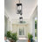 Large Outdoor Pendant Light Fixtures 3-Light, Exterior Hanging Lantern Porch Light Adjustable, Black Hanging Lamp Farmhouse Exterior Chandelier Ceiling Mount For Entrance Patio-1508470603