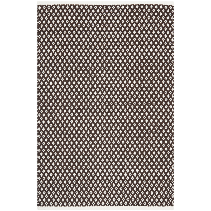 Mckenna Geometric Cotton Hand Woven Area Rug, Rectangle 122 x 183 cm