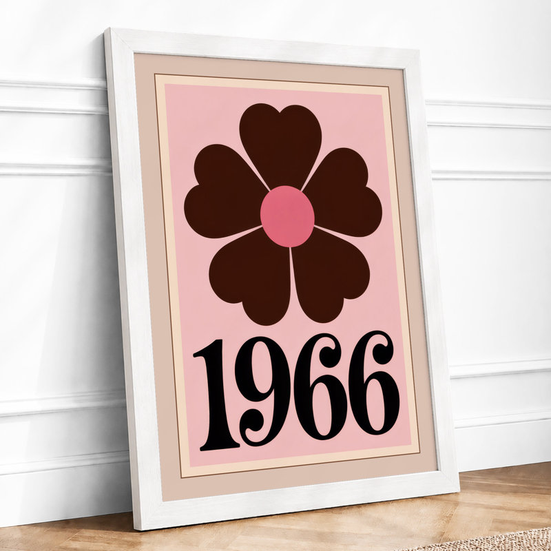 Bloom 1966 Retro - Framed Print, A3 - 42.0 x 29.7 cm, White