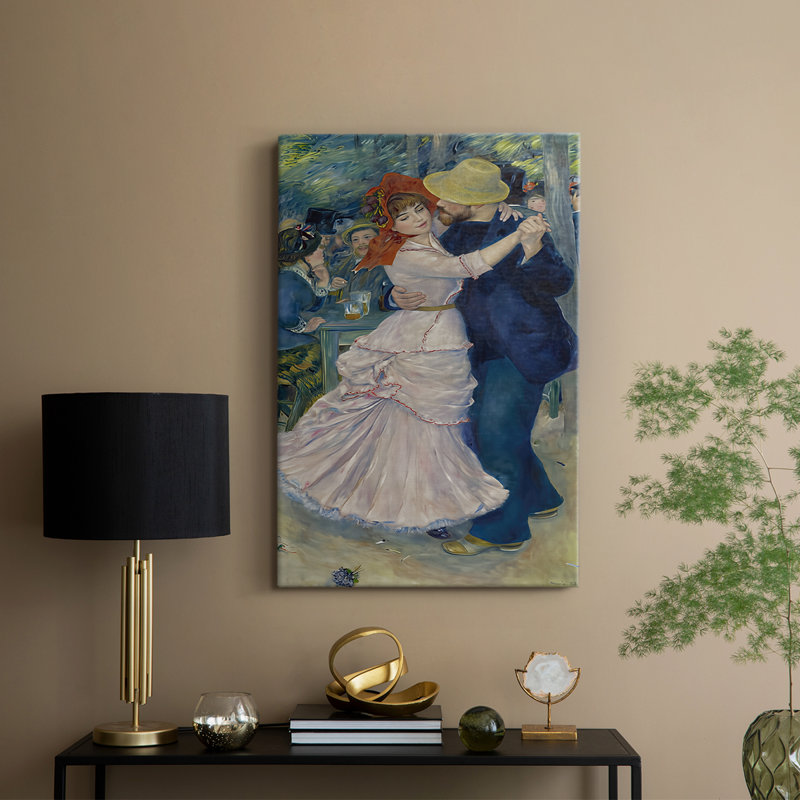 «Dance at Bougival», toile tendue par Pierre-Auguste Renoir, 12 x 18