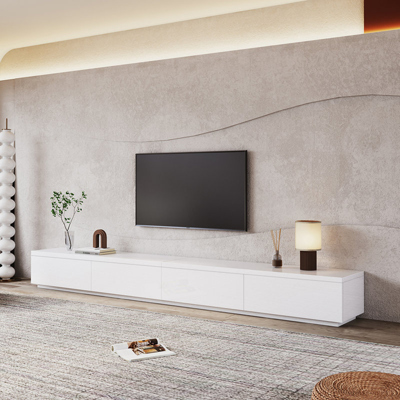 Meuble télé Comerico, L 118 po, blanc