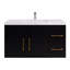 Ensemble de meuble-lavabo mural simple 42 po Doddridge-218792589