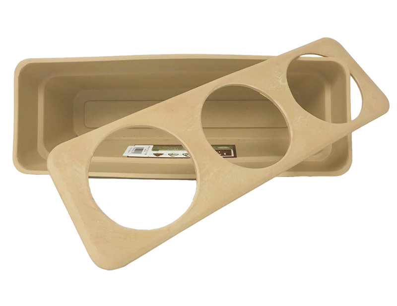 Jardinière en composite auto-irrigante, Beige