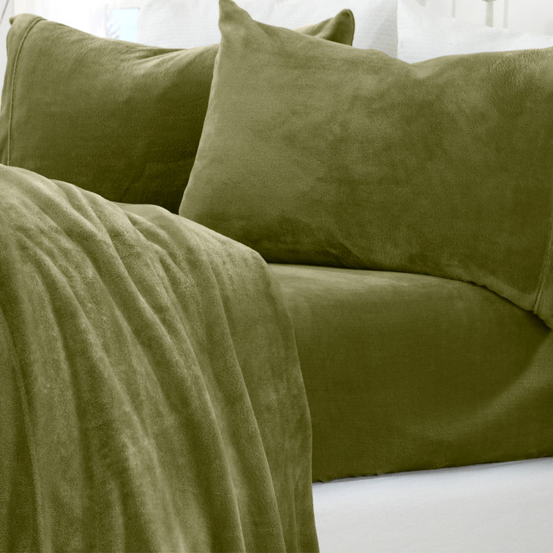 Queen Gray Cotton Flannel Holiday Print Sheet Set