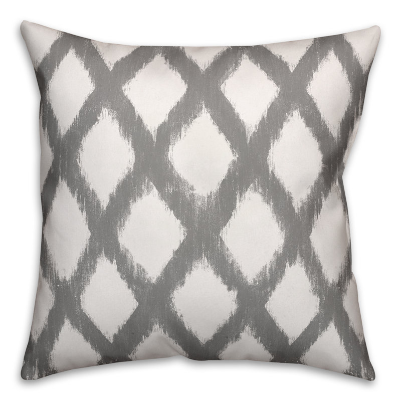 Geometric Reversible, 18" x 18", Gray