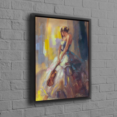 Large Canvas Wall Art Featuring a Woman With a Violin Perfect as a Gift for Him or Any Violinist