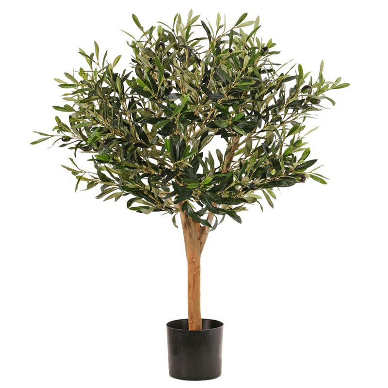 90cm Faux Olive Tree in Pot Liner