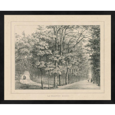 Gravure du parc français II - peinture encadrée