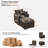 Upholstered Accent Armchair & Ottoman Set, Both with Hidden Storage-331862858