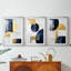 ABSTRACT Series DLVI - Impression sur mesure encadrée de qualité supérieure - 3 pièces-1045111475-1045111470