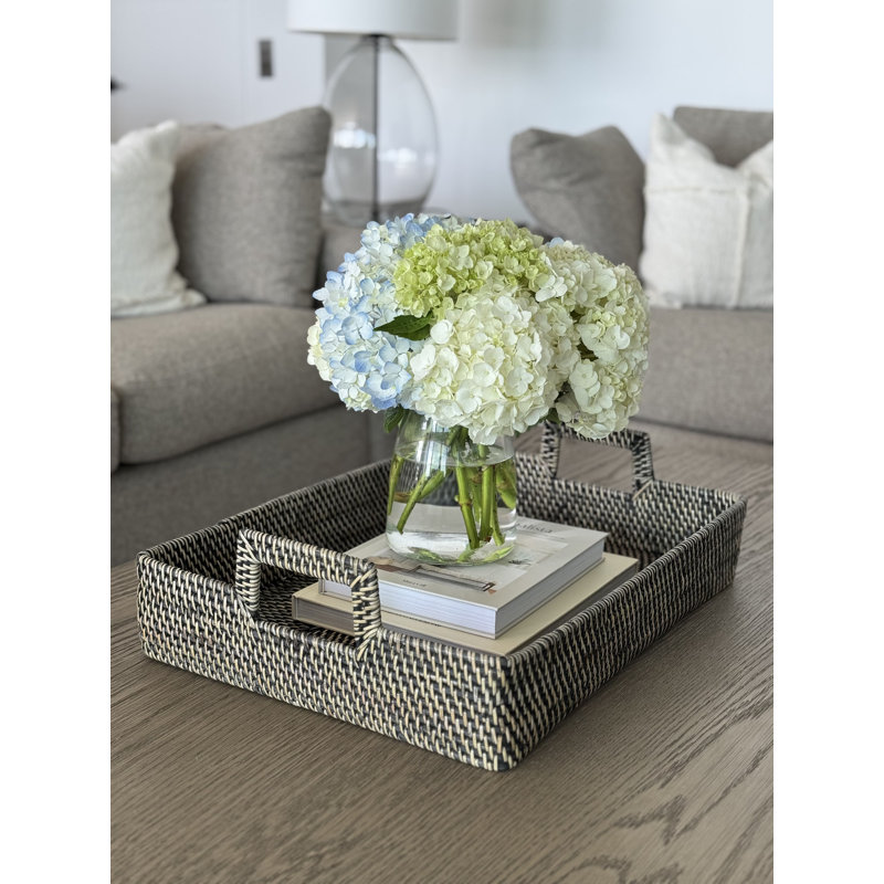 Wicker Tray, Black