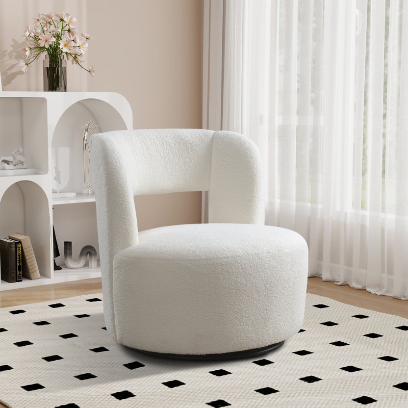 Chaise d'appoint 28 po, Polyester crème