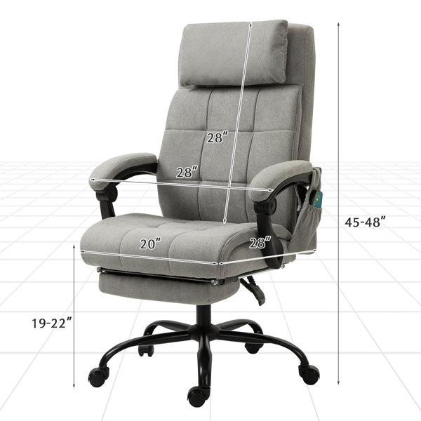 Inbox Zero Jordon-Lee Ergonomic Heated Massage Executive Chair & Reviews