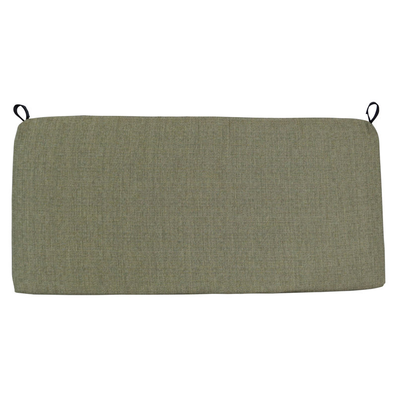 42-Inch Woven Olefin Outdoor Loveseat Cushion, Sage Green