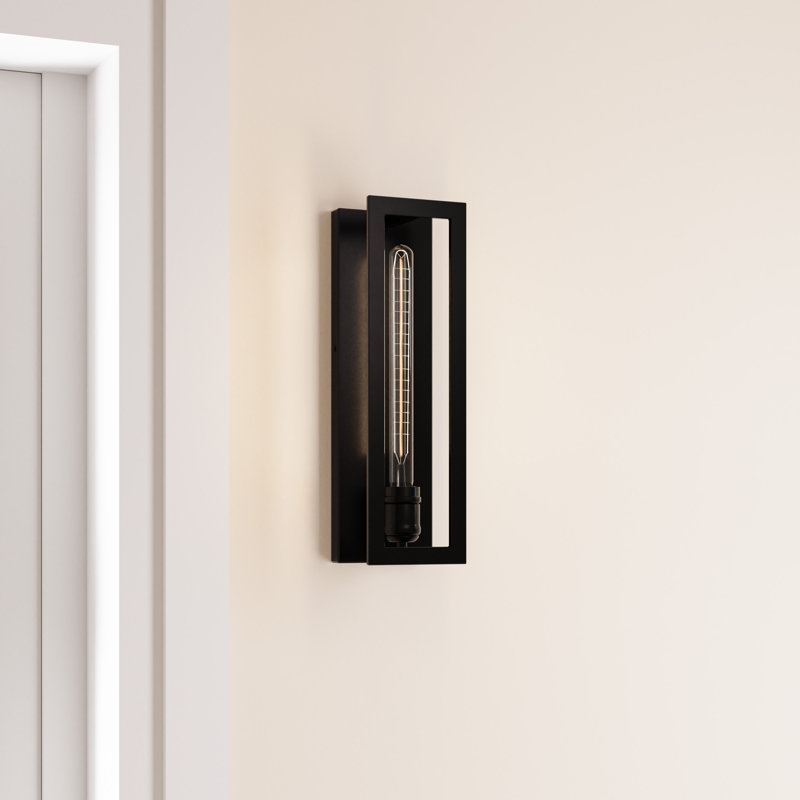 Applique murale moderne 1 lumière en acier noir Mocanaqua