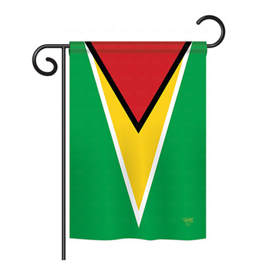 Drapeau de maison en polyester Guyana