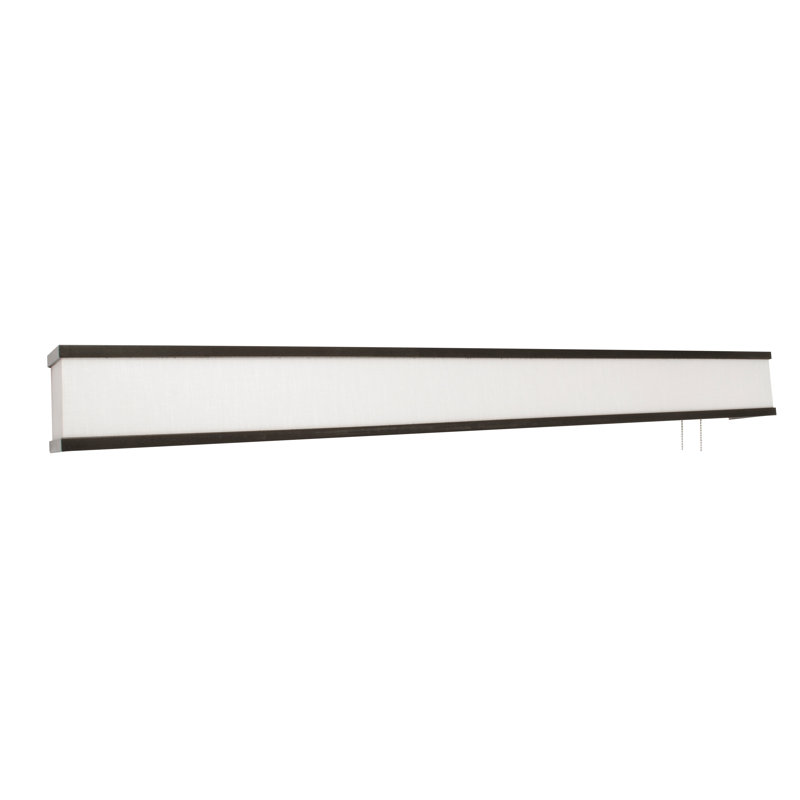 Wood LED Flush Mounted Sconce, Oil Rubbed Bronze, 4.88" H x 38" W x 4" D
