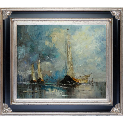 " Boats Reproduction " by Justyna Kopania Painting Print
