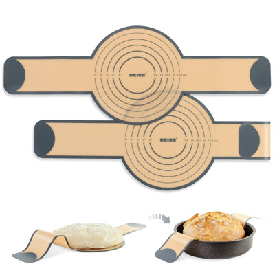 Deiss Pro 2-Piece Silicone Bread Baking Mat Set