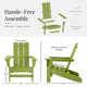 Ratcliff High-Density Polyethylene (HDPE) Outdoor Adirondack Chair Set