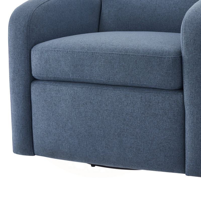 Chaise pivotante moderne avec rotation à 360 degrés et sièges à ressorts moelleux, tissu semblable au chanvre pour plus de durabilité et de confort