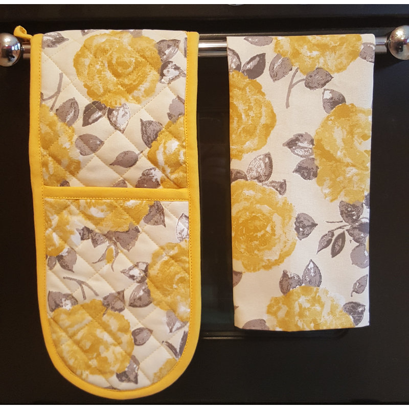 Symple Stuff Mcmurtry Floral Cotton Oven Mitt(s) Only