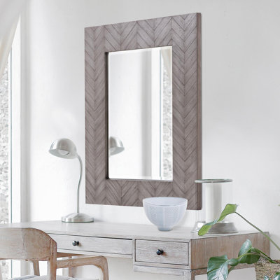 Solid Wood Frame Rectangle Wall Mirror