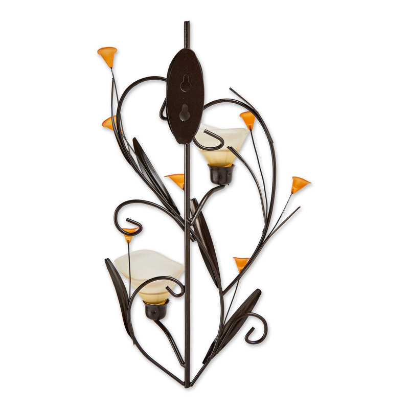 Applique murale bougie ambre lys