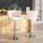 Jenniefer Swivel Upholstered Adjustable Height Counter Stool with Metal Frame Modern Bar Chair For Kitchen Island, Dining Room (Set of 2)