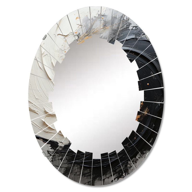 Weida - Miroir mural moderne ovale, 36 po x 24 po
