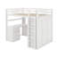 Lit mezzanine double avec tiroirs, bureau et garde-robe-1886384593