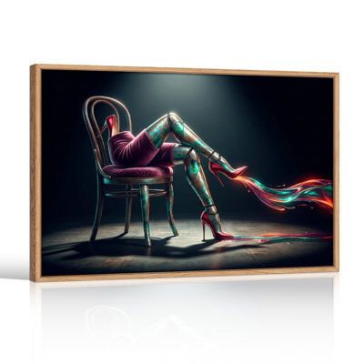 Ensemble de 1 tableau sur toile représentant une figure artistique