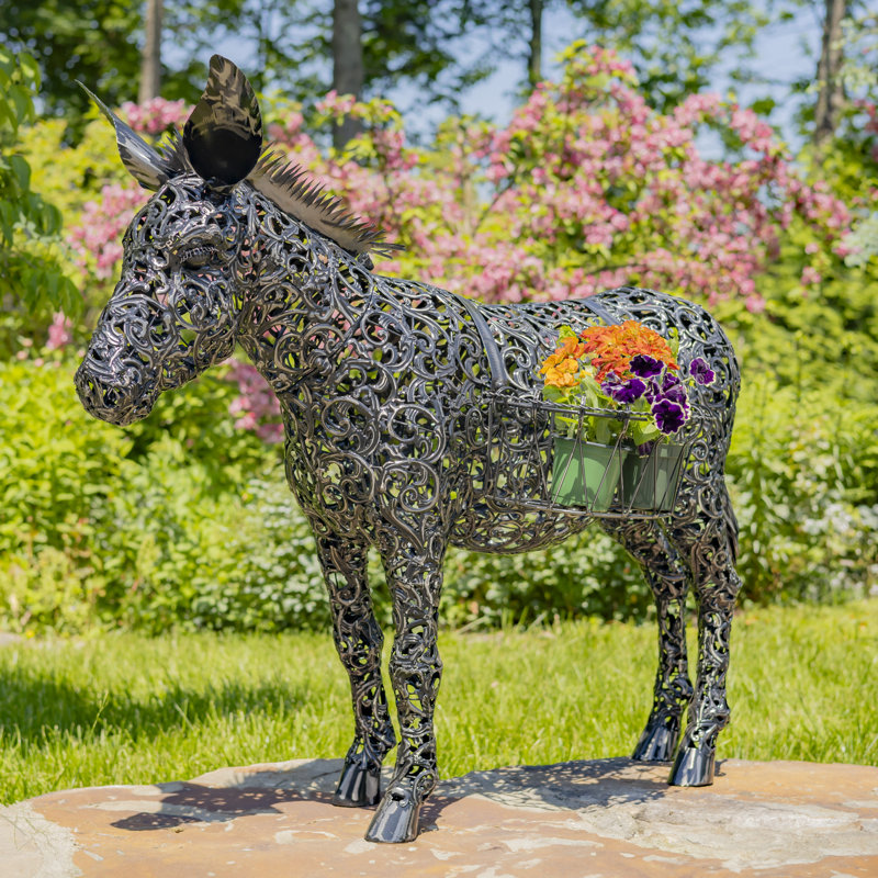 Adamou Metal Statue Planter