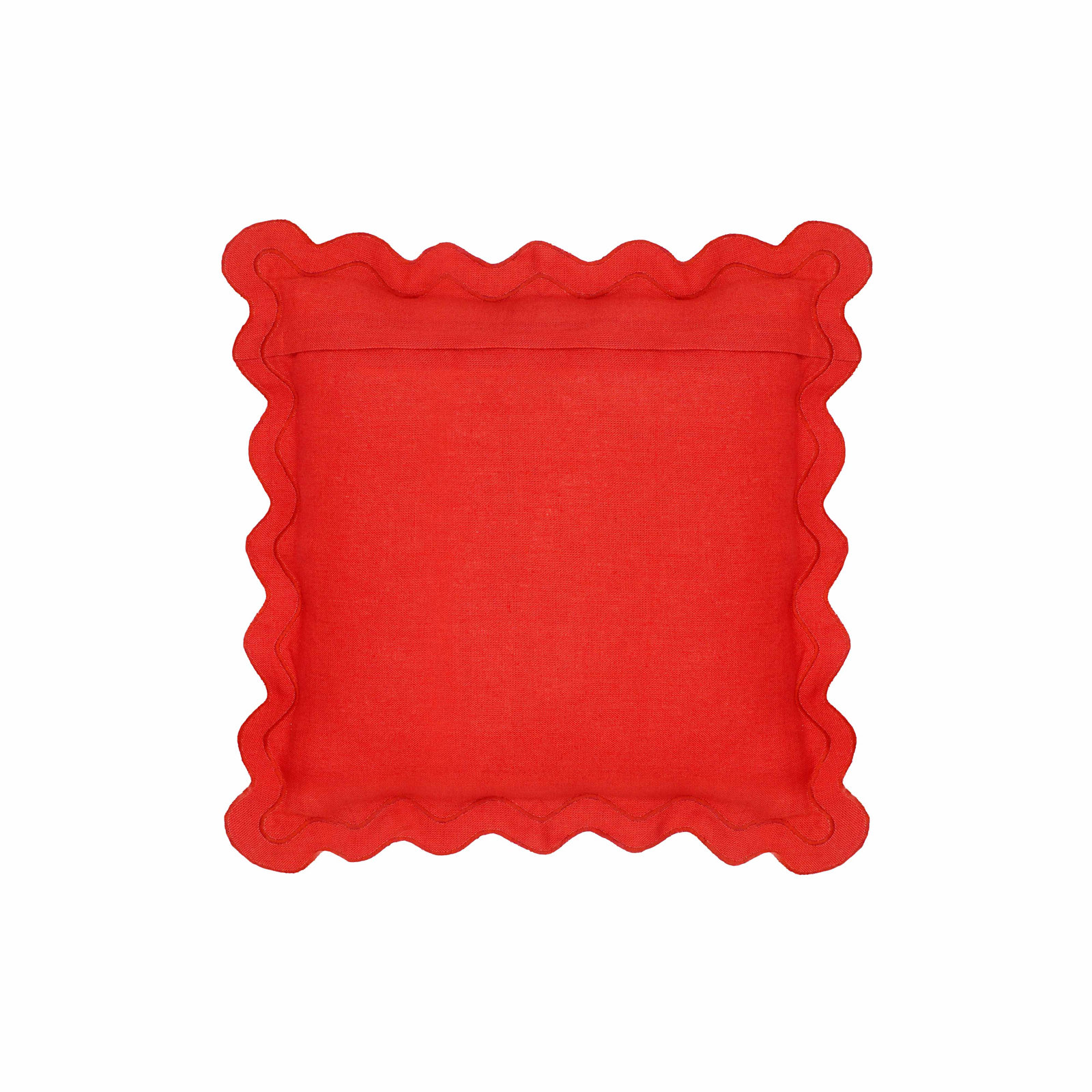 Holloman Scalloped Throw Pillow, Rust/Pink