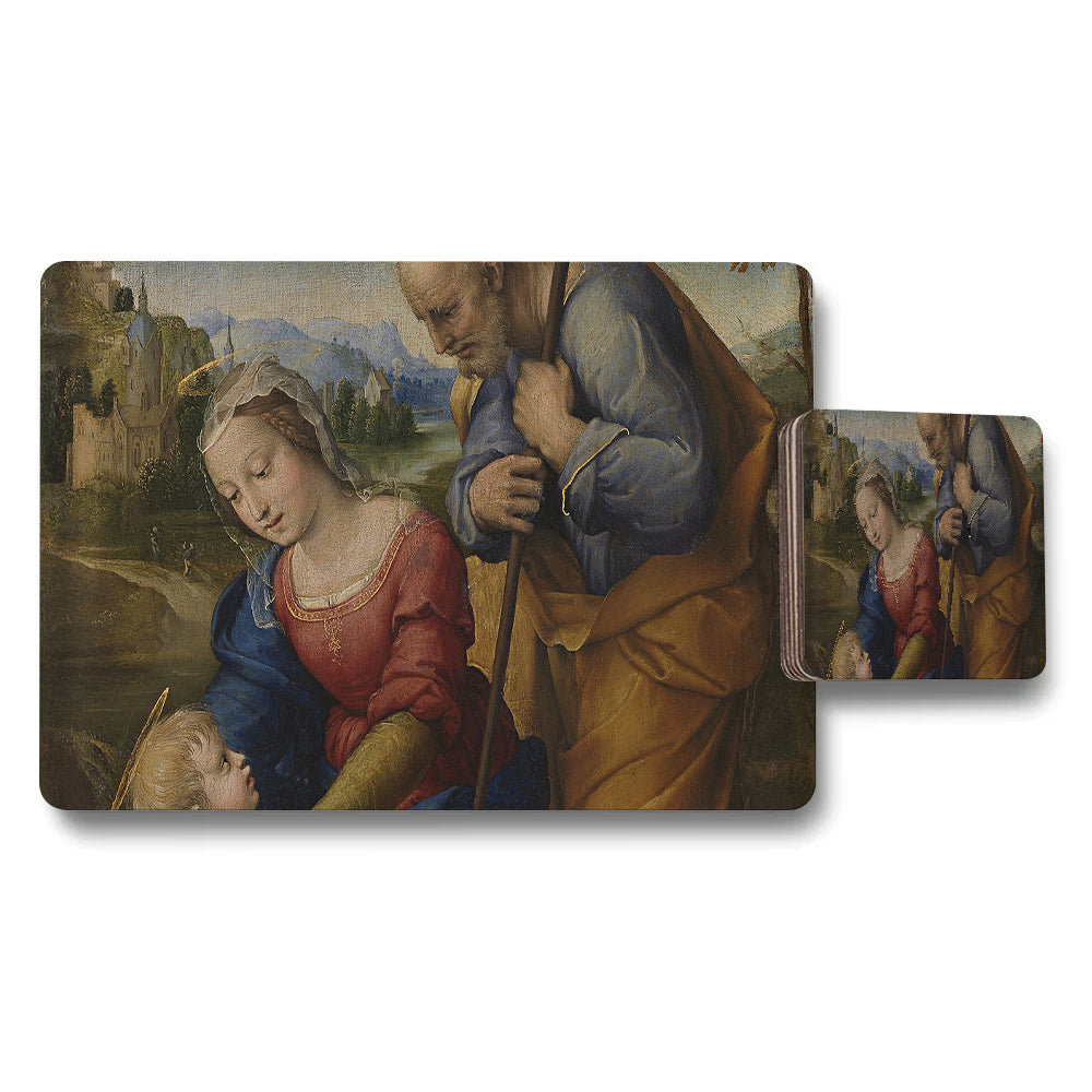 Madonna And Child Classic Artwork Placemat And Coaster Set