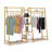 Mardith 5-Tier Bamboo Trapezoid Coat Rack, Clothes Closet Organizer Open Wardrobe for Home Bedroom