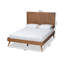 Lit plateforme en bois fini noyer Jake (double)-2072586873