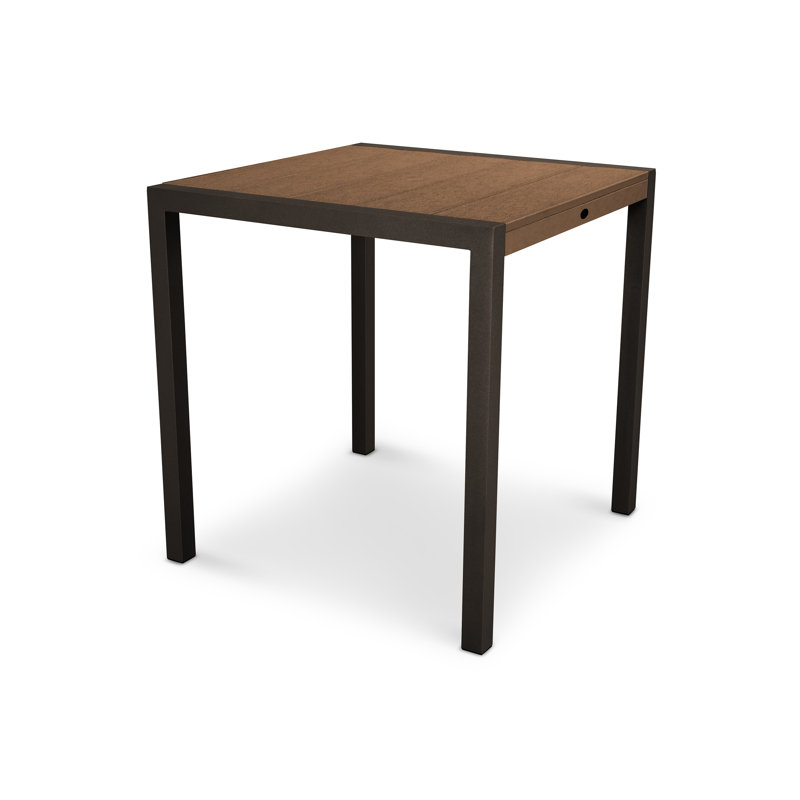 TREX Outdoors Surf City Counter Table, 36" x 36", Textured Bronze/Tree House